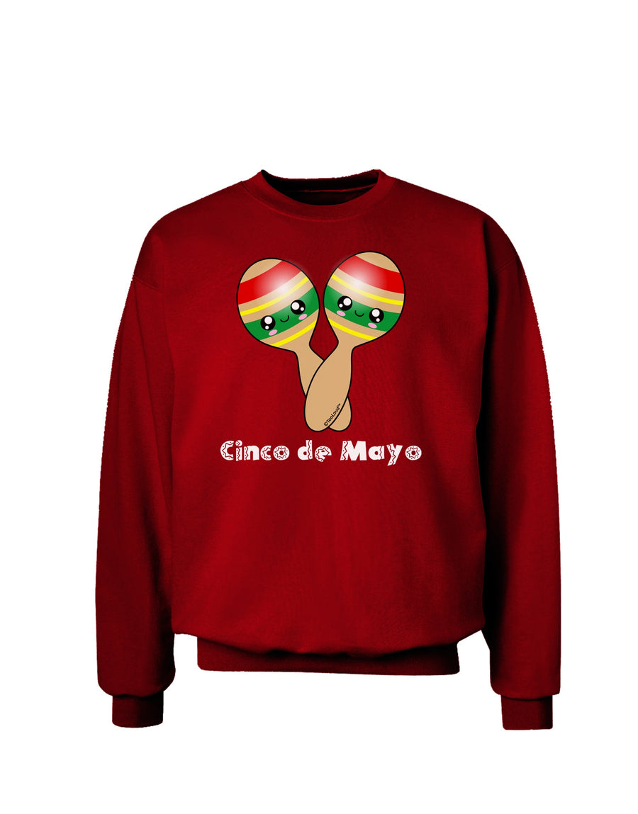 Cute Maracas Design - Cinco de Mayo Adult Dark Sweatshirt by TooLoud-Sweatshirts-TooLoud-Black-Small-Davson Sales