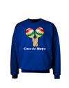 Cute Maracas Design - Cinco de Mayo Adult Dark Sweatshirt by TooLoud-Sweatshirts-TooLoud-Deep-Royal-Blue-Small-Davson Sales