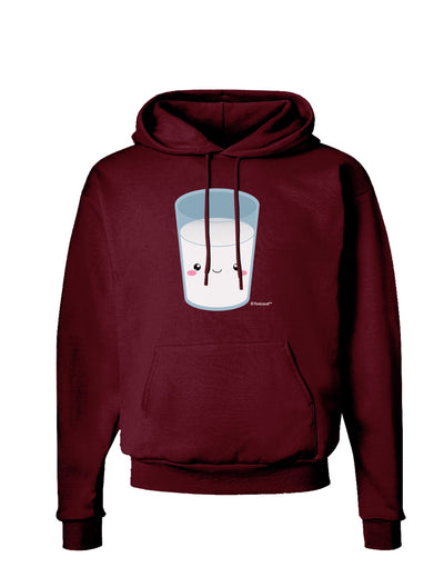 Cute Matching Milk and Cookie Design - Milk Dark Hoodie Sweatshirt by TooLoud-Hoodie-TooLoud-Maroon-Small-Davson Sales