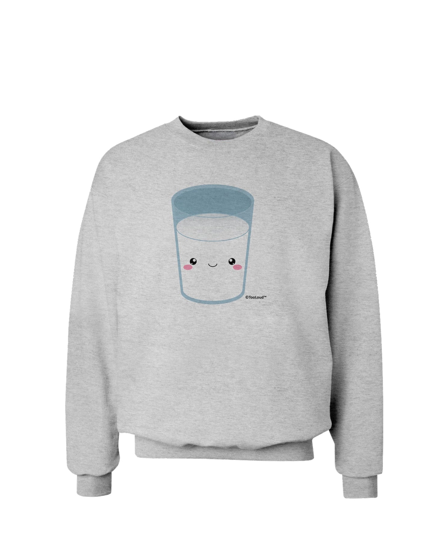 Cute Matching Milk and Cookie Design - Milk Sweatshirt by TooLoud-Sweatshirts-TooLoud-AshGray-Small-Davson Sales