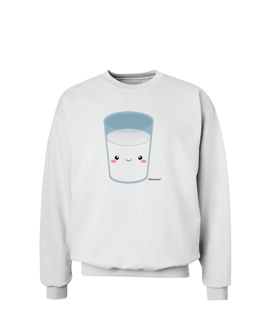 Cute Matching Milk and Cookie Design - Milk Sweatshirt by TooLoud-Sweatshirts-TooLoud-White-Small-Davson Sales