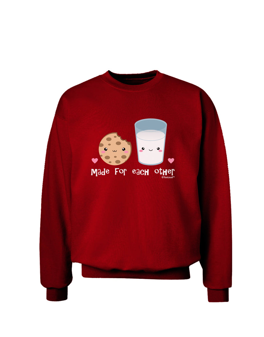 Cute Milk and Cookie - Made for Each Other Adult Dark Sweatshirt by TooLoud-Sweatshirts-TooLoud-Black-Small-Davson Sales