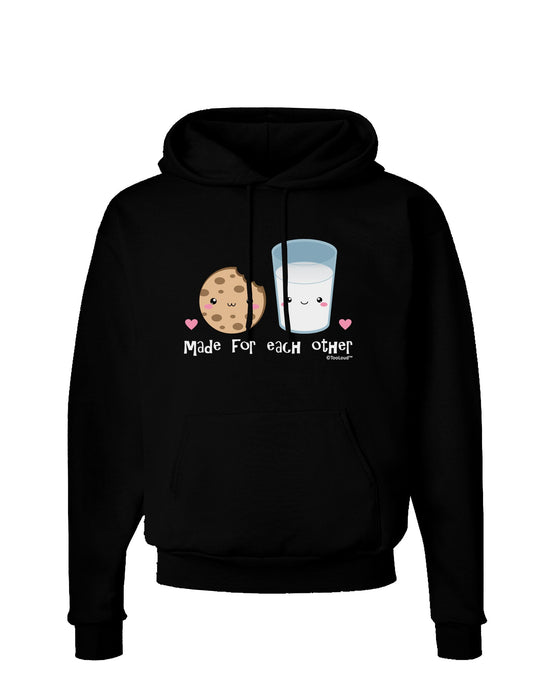 Cute Milk and Cookie - Made for Each Other Dark Hoodie Sweatshirt by TooLoud-Hoodie-TooLoud-Black-Small-Davson Sales