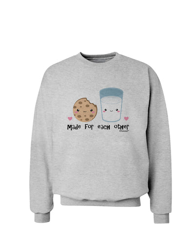 Cute Milk and Cookie - Made for Each Other Sweatshirt by TooLoud-Sweatshirts-TooLoud-AshGray-Small-Davson Sales