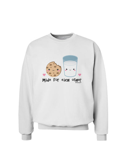 Cute Milk and Cookie - Made for Each Other Sweatshirt by TooLoud-Sweatshirts-TooLoud-White-Small-Davson Sales