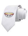 Cute Miso Soup Bowl Printed White Necktie by TooLoud