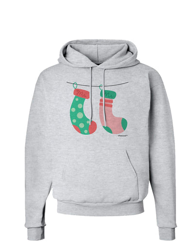 Cute Mr and Mr Christmas Couple Stockings Hoodie Sweatshirt by TooLoud-Hoodie-TooLoud-AshGray-Small-Davson Sales