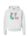 Cute Mr and Mr Christmas Couple Stockings Hoodie Sweatshirt by TooLoud-Hoodie-TooLoud-White-Small-Davson Sales