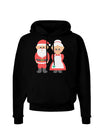 Cute Mr and Mrs Santa Claus Couple Christmas Dark Hoodie Sweatshirt-Hoodie-TooLoud-Black-Small-Davson Sales