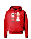 Cute Mr and Mrs Santa Claus Couple Christmas Dark Hoodie Sweatshirt-Hoodie-TooLoud-Red-Small-Davson Sales