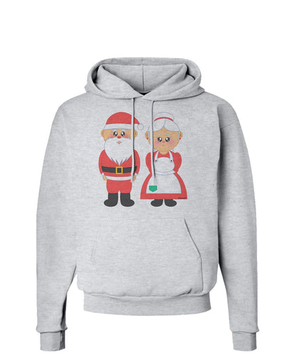 Cute Mr and Mrs Santa Claus Couple Christmas Hoodie Sweatshirt-Hoodie-TooLoud-AshGray-Small-Davson Sales