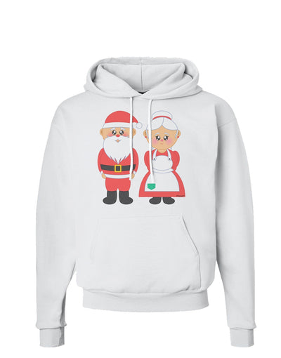 Cute Mr and Mrs Santa Claus Couple Christmas Hoodie Sweatshirt-Hoodie-TooLoud-White-Small-Davson Sales