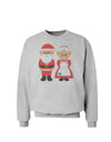 Cute Mr and Mrs Santa Claus Couple Christmas Sweatshirt-Sweatshirts-TooLoud-AshGray-Small-Davson Sales