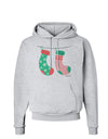 Cute Mrs and Mrs Christmas Couple Stockings Hoodie Sweatshirt by TooLoud-Hoodie-TooLoud-AshGray-Small-Davson Sales