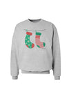 Cute Mrs and Mrs Christmas Couple Stockings Sweatshirt by TooLoud-Sweatshirts-TooLoud-AshGray-Small-Davson Sales