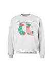 Cute Mrs and Mrs Christmas Couple Stockings Sweatshirt by TooLoud-Sweatshirts-TooLoud-White-Small-Davson Sales