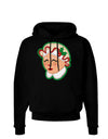 Cute Mrs Claus Face Faux Applique Dark Hoodie Sweatshirt-Hoodie-TooLoud-Black-Small-Davson Sales