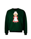 Cute Mrs Santa Claus Christmas Adult Dark Sweatshirt-Sweatshirts-TooLoud-Deep-Forest-Green-Small-Davson Sales