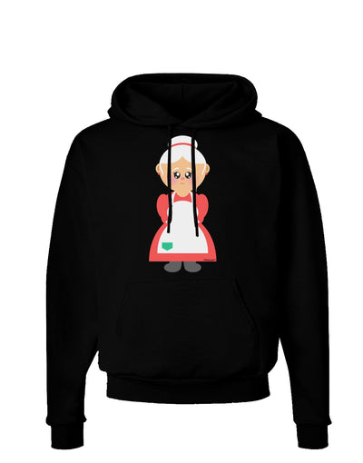 Cute Mrs Santa Claus Christmas Dark Hoodie Sweatshirt-Hoodie-TooLoud-Black-Small-Davson Sales