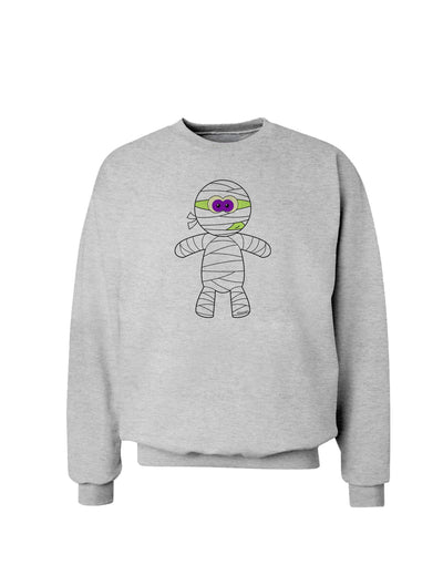 Cute Mummy Halloween Sweatshirt-Sweatshirts-TooLoud-AshGray-Small-Davson Sales