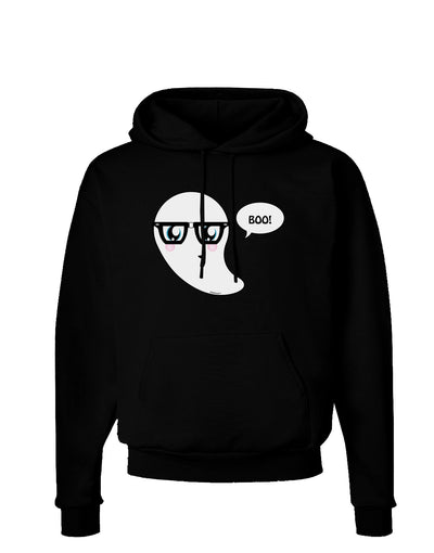 Cute Nerd Ghost Boo Halloween Dark Hoodie Sweatshirt-Hoodie-TooLoud-Black-Small-Davson Sales