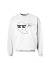 Cute Nerd Ghost Boo Halloween Sweatshirt-Sweatshirts-TooLoud-White-Small-Davson Sales