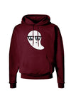 Cute Nerd Ghost Halloween Dark Hoodie Sweatshirt-Hoodie-TooLoud-Maroon-Small-Davson Sales