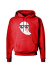 Cute Nerd Ghost Halloween Dark Hoodie Sweatshirt-Hoodie-TooLoud-Red-Small-Davson Sales