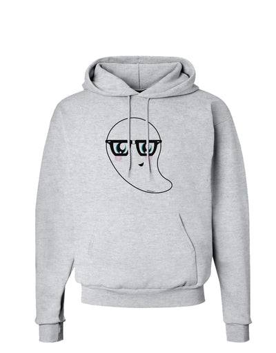 Cute Nerd Ghost Halloween Hoodie Sweatshirt-Hoodie-TooLoud-AshGray-Small-Davson Sales