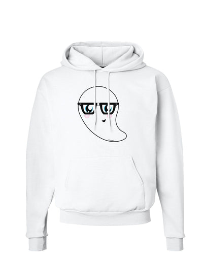 Cute Nerd Ghost Halloween Hoodie Sweatshirt-Hoodie-TooLoud-White-Small-Davson Sales