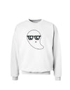 Cute Nerd Ghost Halloween Sweatshirt-Sweatshirts-TooLoud-White-Small-Davson Sales