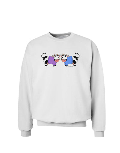 Cute Pair of Sweater Cows Sweatshirt-Sweatshirts-TooLoud-White-Small-Davson Sales