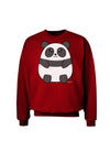 Cute Panda Bear Adult Dark Sweatshirt by TooLoud-Sweatshirts-TooLoud-Deep-Red-Small-Davson Sales