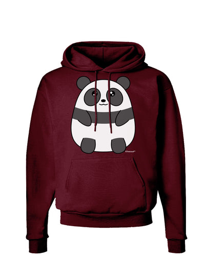 Cute Panda Bear Dark Hoodie Sweatshirt by TooLoud-Hoodie-TooLoud-Maroon-Small-Davson Sales