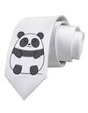 Cute Panda Bear Printed White Necktie by TooLoud