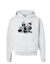 Cute Panda With Ear Buds Hoodie Sweatshirt-Hoodie-TooLoud-White-Small-Davson Sales