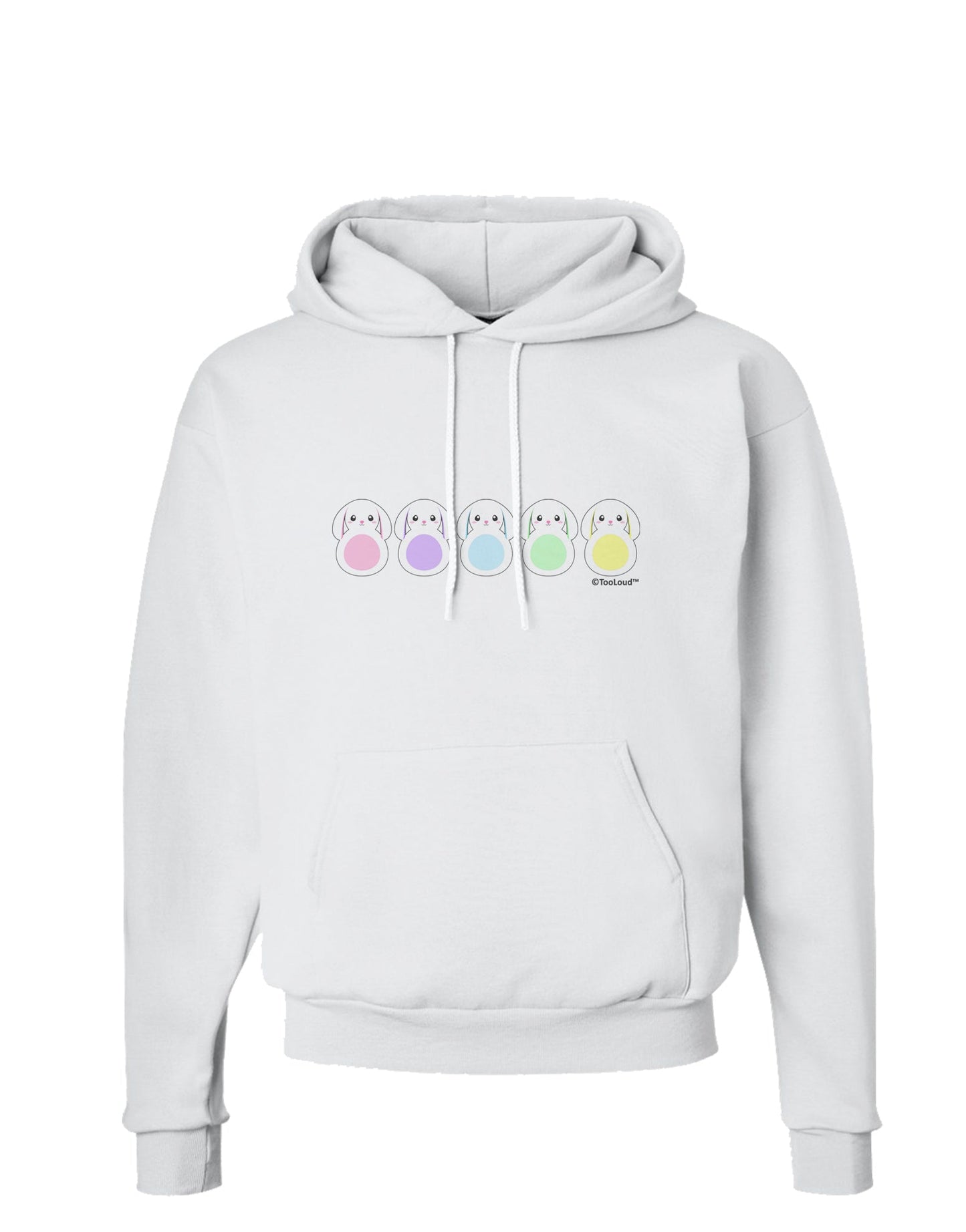Cute Pastel Bunnies Hoodie Sweatshirt by TooLoud-Hoodie-TooLoud-White-Small-Davson Sales