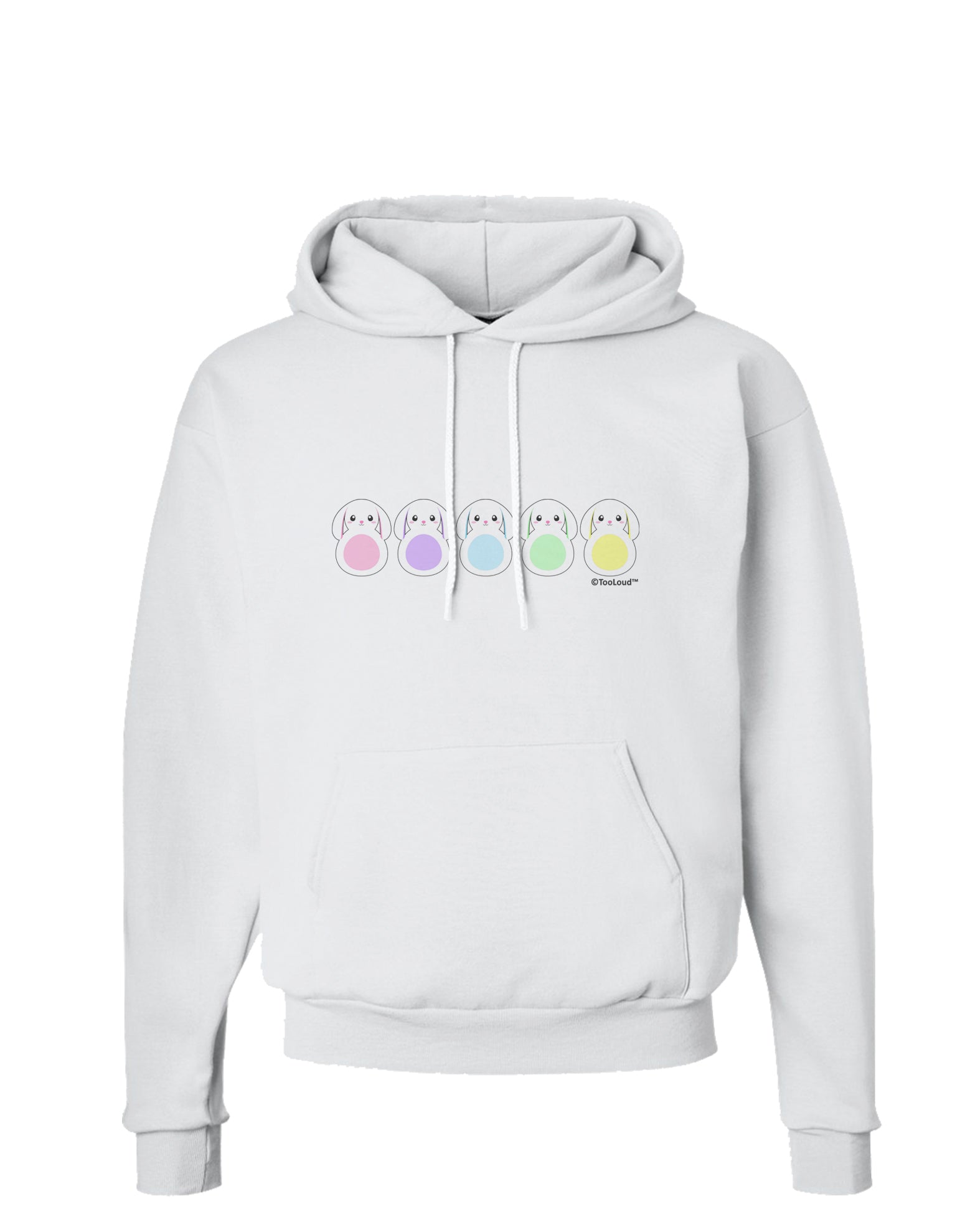 Cute Pastel Bunnies Hoodie Sweatshirt by TooLoud-Hoodie-TooLoud-White-Small-Davson Sales
