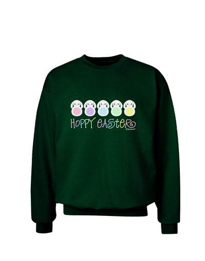 Cute Pastel Bunnies - Hoppy Easter Adult Dark Sweatshirt by TooLoud-Sweatshirts-TooLoud-Deep-Forest-Green-Small-Davson Sales