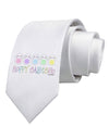 Cute Pastel Bunnies - Hoppy Easter Printed White Necktie by TooLoud