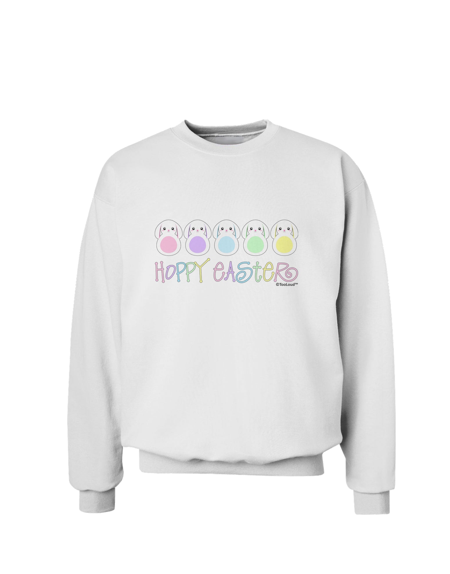 Cute Pastel Bunnies - Hoppy Easter Sweatshirt by TooLoud-Sweatshirts-TooLoud-White-Small-Davson Sales