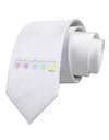 Cute Pastel Bunnies Printed White Necktie by TooLoud