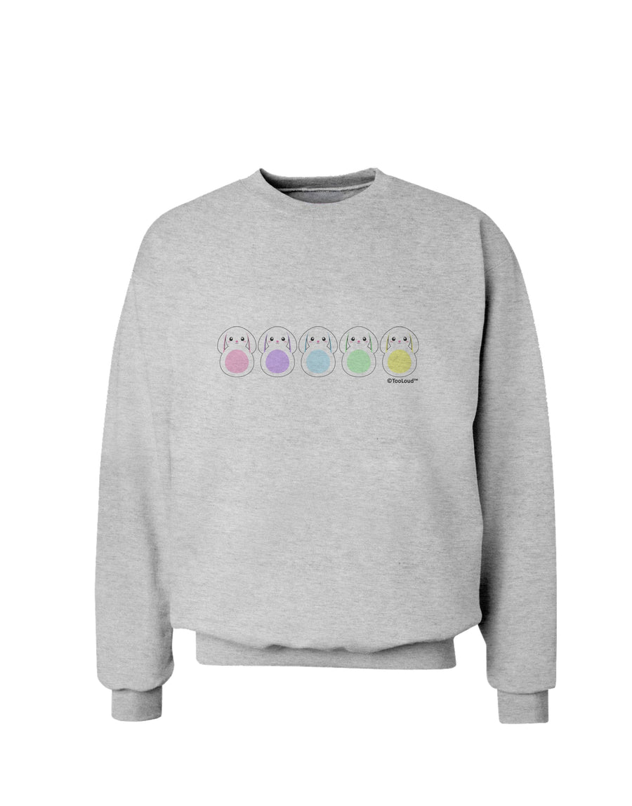 Cute Pastel Bunnies Sweatshirt by TooLoud-Sweatshirts-TooLoud-White-Small-Davson Sales