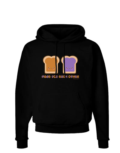 Cute PB and J Design - Made for Each Other Dark Hoodie Sweatshirt by TooLoud-Hoodie-TooLoud-Black-Small-Davson Sales