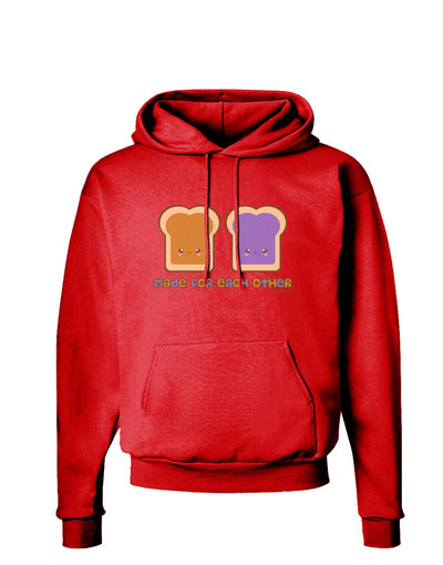 Cute PB and J Design - Made for Each Other Dark Hoodie Sweatshirt by TooLoud-Hoodie-TooLoud-Red-Small-Davson Sales