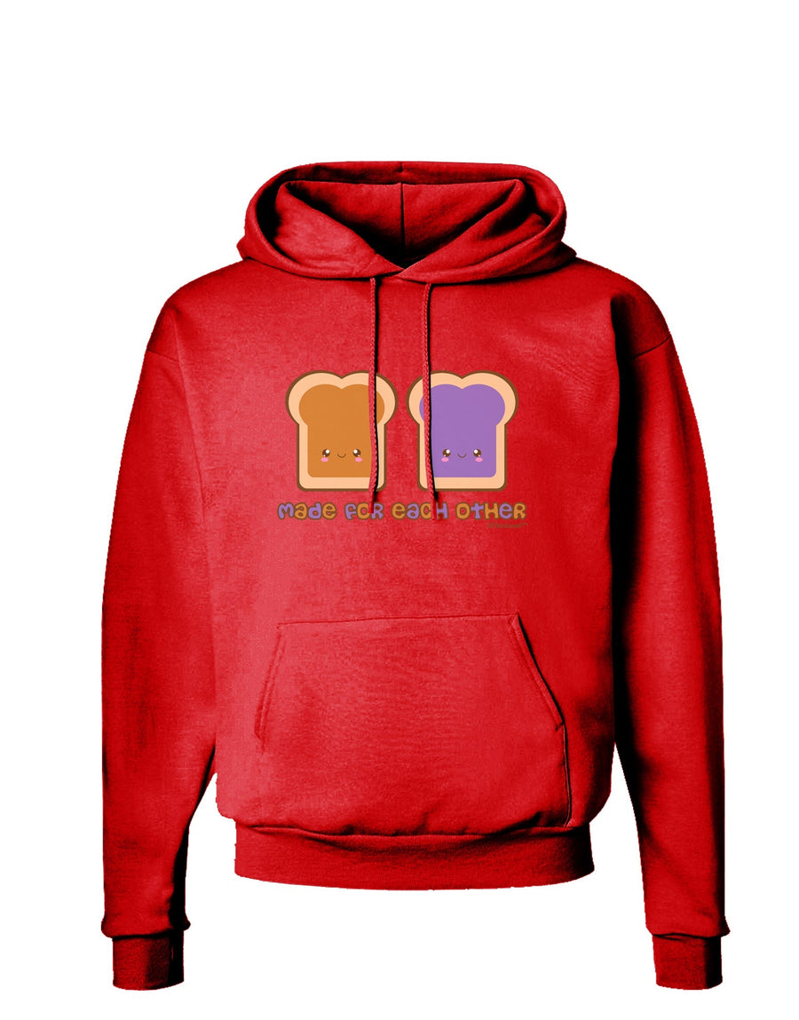 Cute PB and J Design - Made for Each Other Dark Hoodie Sweatshirt by TooLoud-Hoodie-TooLoud-Black-Small-Davson Sales