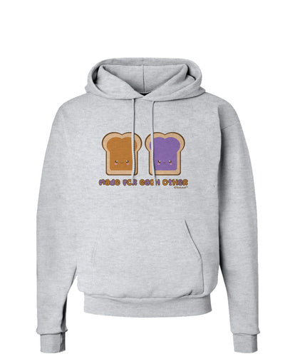 Cute PB and J Design - Made for Each Other Hoodie Sweatshirt by TooLoud-Hoodie-TooLoud-AshGray-Small-Davson Sales