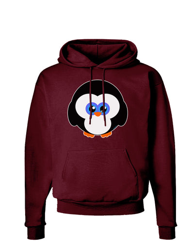 Cute Penguin Christmas Dark Hoodie Sweatshirt-Hoodie-TooLoud-Maroon-Small-Davson Sales