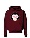 Cute Penguin - Heart Eyes Dark Hoodie Sweatshirt by TooLoud-Hoodie-TooLoud-Maroon-Small-Davson Sales