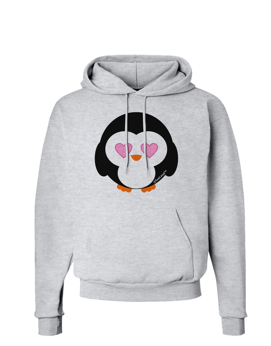 Cute Penguin - Heart Eyes Hoodie Sweatshirt by TooLoud-Hoodie-TooLoud-White-Small-Davson Sales